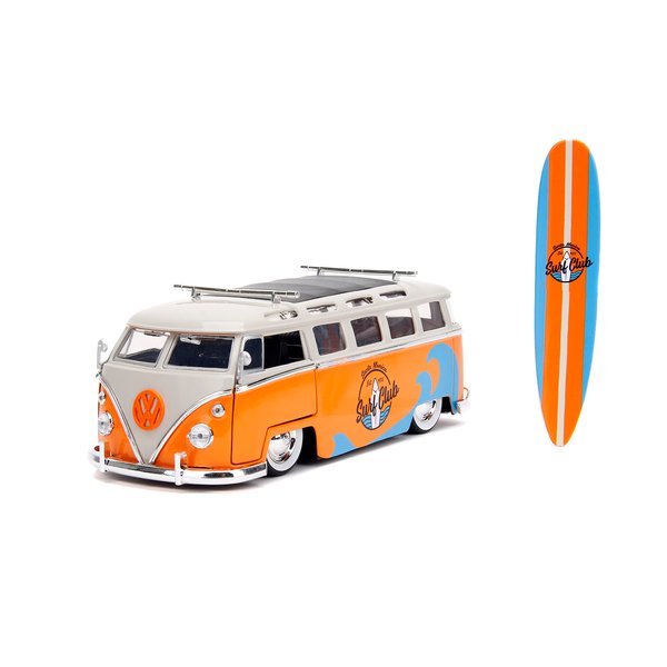 Punch Buggy Slug Bug 1:24 1962 Volkswagen Bus Die-Cast Car, Toys for Kids and Adults