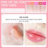 2 Set Lip Oil Hydrating Tinted Lip Balm, Plump Lip Gloss Lip Care Transparent Toot Lip Oil Tinted, Fresh Texture & Non-sticky, Nourishing Repairing Lightening Lip Lines Lip Care Products (Raspberry / Cherry)