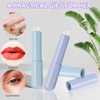 Vnjaoi 2 Pcs Silicone Nail Brush with Cap Picking Dotting Gradient Pen Brush, Beveled Head Nail Ombre Brush, Acrylic Nail Painting Brush for French Nail Tip Design Manicure DIY Tools