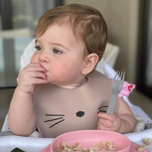 Muulaii 12 Pcs Kids Spoons and Forks Toddler Utensils Plastics Reusable Silverware Baby Cutlery Set Feeding Dinnerware Utensils BPA Free Microwave Dishwasher and Freezer Safe- Grey