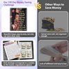 100 Envelopes Money Saving Challenge Binder, A5 Budget Binder with 25 pcs Cash Envelopes, 3 pcs Reusable Laminated Trackers Saving, Money Organizer，African American Women Queen Inspirational