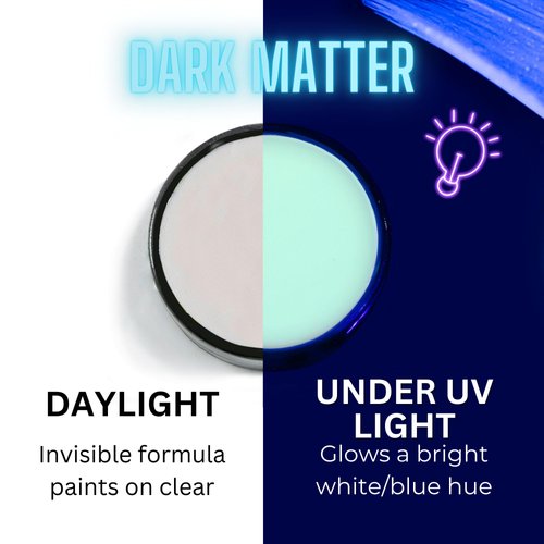 Mehron Makeup Paradise Makeup AQ Face & Body Paint (1.4 oz) (Dark Matter – Neon Clear/Blue UV)