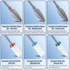 Depvko 13PC Nail Drill Bits Set, Drill Bits for Nails, 3pcs Tungsten Carbide Drill Bits+ 3pcs Ceramic Efile Nail Drill Bits+ 6pcs Diamond Drill Bits+ 1pcs Brush, 3/32 inch Nail Bits for Nail Drill