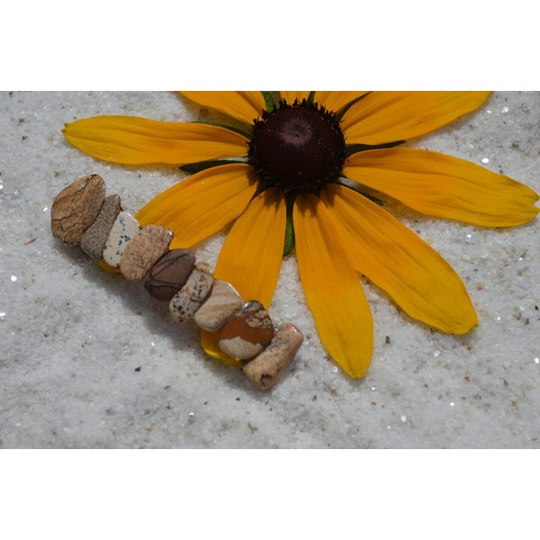 Picture Jasper Stone French Barrette Hair Clip