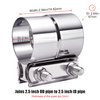 EVIL ENERGY 2.5 Inch Exhaust Clamp, Lap Joint Band Clamp Stainless Steel 2PCS