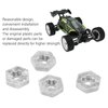 Rc Car Parts,4PCS 1/16 RC Wheel Hub Adapter RC Zinc Hex Connector Wheel Compatible for SCY 16101 16102 16103 16201 1/16.