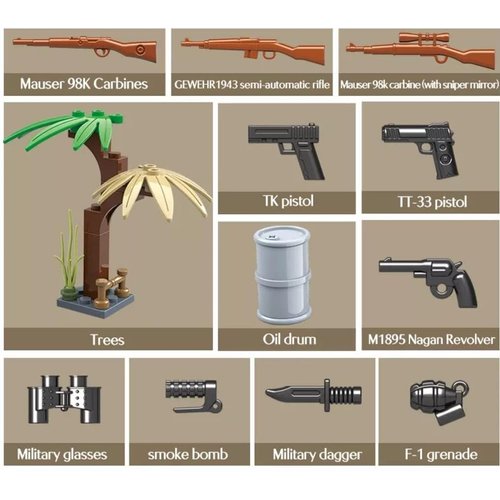 General Jim's Military Themed WW2 Building Blocks Tank Sets for World War 2 Brick Building Enthusiats (BT-7 Tank)