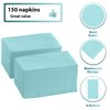 CUSINIUM [150-pack] Pastel Blue 2-Ply Dinner Napkins | Size: 15" x 17" (Unfolded), 7.5" x 4.25" (Folded)