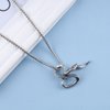 Allereyae Vintage Snake Pendant Necklace Punk Snake Necklace Serpent Choker Necklace Silver Box Chain Necklace Jewelry for Women and Girls