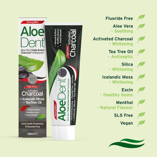 AloeDent Activated Charcoal Toothpaste