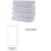 BAGNO MILANO 100% Turkish Cotton Jacquard Luxury Towel Set – Quick Dry Non-GMO Ultra-Soft, Plush and Absorbent Luxury Durable Turkish Towels Set (White, 4 Pcs Hand Towel Set)