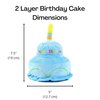 Midlee 2 Layer Birthday Cake Dog Toy (Blue)