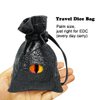 Haxtec Dice Bag Drawstring Leather DND Dice Pouch Storage Bag for D&D Dungeons and Dragons Gift Coins and Accessories (Fire-Red Yellow Eye) Patent Number D893867