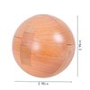 Wooden Brain Teasers Puzzle Handmade Big Wooden Puzzle Magic Ball Toy Intelligence IQ Games 3D Sphere Puzzles for Kids and Adults (Natural Wood)