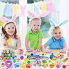 96 Pcs Easter Egg Fillers, Easter Party Favors Bunny Squishy Fidget Bulk Toys, Goodie Bag Stuffers Gifts Classroom Prizes Easter Basket Stuffers Toys for Kids Ages 4 5 6 7 8 Boys Girls Teens