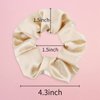 New Smooth linen Satin Bridesmaid Scrunchies 12 pack Proposal Gifts Elastics Hair Ties Scrunchies Bachelorette Party Favors Satin Bridesmaid Gift for Bridal Wedding Parties guests (White & Fresh Blue)