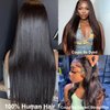 34 Inch Lace Front Wig Human Hair 13x6 HD Lace Front Wigs Human Hair Straight Lace Front Wigs Human Hair 13x6 Frontal Wig 150% Density Pre Plucked with Baby Hair 13x6 Wigs for Black Women Human Hair