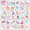 Partywind 204 Styles Glitter Temporary Tattoos for Kids Girls, 34 Sheets Perforated Tattoo Stickers for Girls Party Supplies Favors, Birthday Goodie Bag Stuffers Games Toys