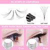 Premade Fans Eyelash Extensions 4D-C-0.10-9-16mix Premade Volume Lash Extensions Pointed Base Fans 0.07 Premade Volume Fans C D Curl(4D-C-0.10,9-16mix)