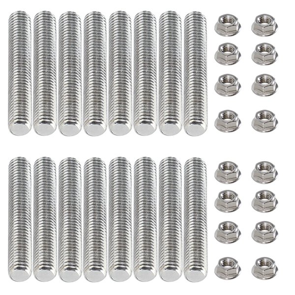 GSTP M8*1.25 Studs Kit Exhaust Studs and Nuts Kit Compatible with Ford 4.6L 5.4L F150 F250 Studs and Nuts Stainless Steel