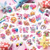 Qpout 96Pcs Valentines Day Temporary Tattoos for Kids 48 Designs Cute Love Heart Face Waterproof Tattoo Stickers for Valentine Gift Exchange Classroom School Prizes Valentines Day Party Favors