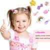 58PCS Baby Hair Clip, Toddler Girls Hair Accessories, Kids Hair Clips for Styling, Flower Candy Fruits Rainbow Cute Hair Clips for Girls