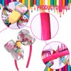 FULANSI Back to School Headband Big Bow Pencil Hair Bands Cute School Hair Accessories for Women Girls Pink Bows Hair Hoop Teachers Toddler Student Back To School Outfits Party Supplies
