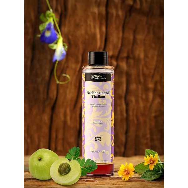 Bipha Ayurveda Neelibringadi Hair Oil 175 Ml (Pack Of 1) Burgundy