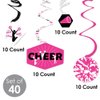 Big Dot of Happiness We’ve Got Spirit - Cheerleading - Birthday Party or Cheerleader Party Hanging Decor - Party Decoration Swirls - Set of 40