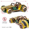 WOODEN.CITY Engineering DIY Wooden Model to Built - Model Car Kits - Premium 3D Wooden Puzzles for Adults - Detailed Model Kits for Enthusiasts and Collectors (Roadster Model Car Kits)