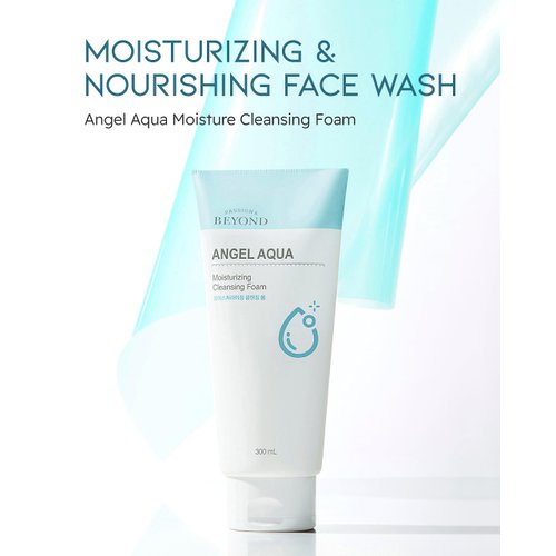 ECO BEYOND Angel Aqua (Cleansing Foam, 10.1fl oz) - Vegan Formula Korean Skin Care. Gentle Hydrating Face Wash, Coconut, Hyaluronic Acid