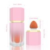 BEFIVECOK Liquid Blush for Cheeks, Soft Cream Blush with Cushion Applicator, Dewy Finish Matte Velvet Texture, Natural-Looking, High-Pigmented Blendable, Long-Wearing Skin Tint Blush Makeup | #05 ENERGETIC-Coral Orange