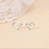 Heart Silver Stud Earrings, Hypoallergenic Tiny Small Love Hearted Stud Earrings for Women Girls Jewelry Gift