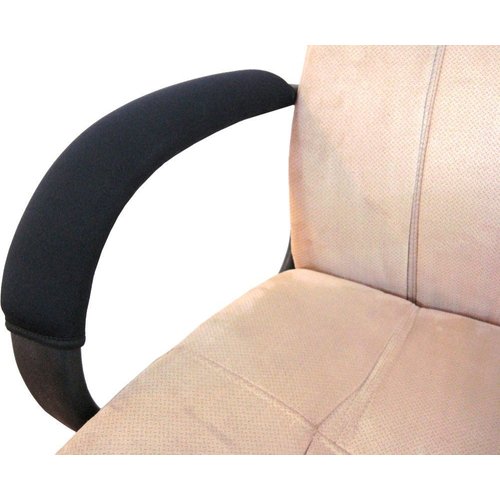 Wanty 2 Pieces Home Office Polyester Removable Durable Machine Washable Office Chair Armrest Slipcovers Covers Protect Armrests (Black)