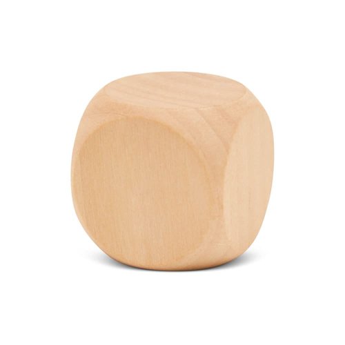 Wooden Blank Dice 1 inch x 1 inch, Pack of 25 Wooden Blocks Unfinished for Wooden Cube Craft, Games, and Parties, by Woodpeckers
