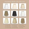 Royal Designs Designer Mushroom Pleat Empire Clip On Chandelier Lamp Shade, 3"" x 5"" x 4.5"", Set of 6 (CS-924-5LNBG)