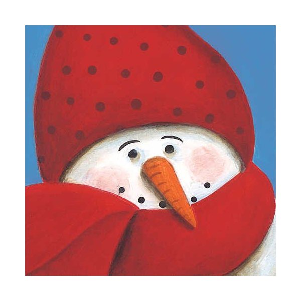 Creative Converting Candy Cane Snowman Beverage Napkins 16 Pack