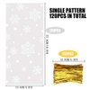 CCINEE Snowflake Treat Bag,Christmas Cellophane Bag with Twist Ties Candy Cookie Bags for Party Supplies,120PCS