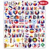 103 PCS Philippines Filipino Flag Pride Temporary Tattoos Stickers Themed Birthday Party Decorations Supplies Decor Favors Star Sun Flags Tattoo Sticker Gifts For Kids Boys Girls Class Prizes Carnival