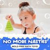 SplashEZ Mold Free Bath Toys for Babies & Toddlers, Christmas No Hole Bath Toys, No Mold for Tub, Beach, Pool, BPA-Free, Dishwasher-Safe, Infant Bath Toys No Holes 0 1 3 6 12 18 Months