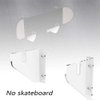 WANLIAN Skateboard Wall Mount Display Rack Skateboard Wall Rack Display Rack Hanger Rack Skateboard Wall Mount Bracket Deck Rack (Transparent 1 Pair)