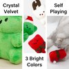 Mooipur Christmas Dog Toys, Gummy Bear Plush Toys, Cute Dog Squeaky Toy, Interactive Stuffed Dog Toy for Small and Medium Dogs, for Dogs and Cats, Santa Bear