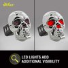 Bully CR-018 Chrome ABS Plastic Universal Fit Truck Skull LED Brake Light Hitch Cover Fits 1.25" and 2" Hitch Receivers for Trucks from Chevy (Chevrolet), Ford, Toyota, GMC, Dodge RAM, Jeep