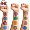 Generic 100PCS Mandala Temporary Tattoos - Indian Decorations Themed Stickers for Boys and Girls Birthday Party Supplies, Decorations, Favors, and Prizes - Cute Gifts, Gold