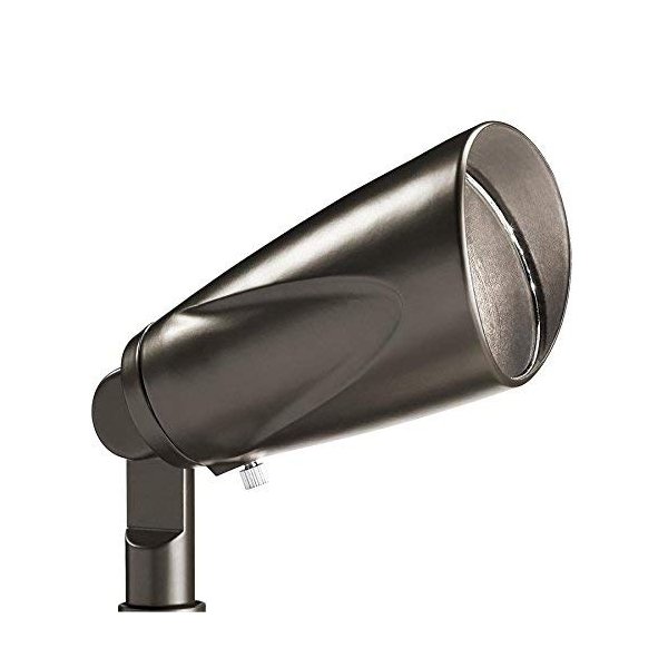 Kichler 28313 3-Watt (25 W Equivalent) Olde Bronze Low Voltage LED Landscape Flood Light