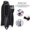 2 Pieces Hairdressing Barber Clipper Brush Tools Set, Include Clipper Blade Cleaning Brush Nylon Brush and Shaver Razor Trimmer Cleaning Brush with Drawstring Storage Pouch