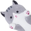 Sausudols Long Cat Plush Body Pillow, Cute Cat Plush Toy Pillows with Wings, Stuffed Animals Kitten Soft Plushies Gifts for Kids Girls Girlfriend(Grey, 19.6in/50cm)