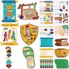 Outus 72 Set Religious Sunday School Crafts Armor of God DIY Craft Kit VBS Christian Crafts for Kids Bible Hanging Ornament Sunday School Paper Craft Sticker for Christmas DIY Activity Preschool