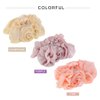 Yovic Bow Hair Claw Clips Flower Hair Clips Chiffon Pleated Hair Bows Hair Clamps Thick Thin Hair Jaw Clips Floral Hair Accessories for Women 1PCS (Champagne)