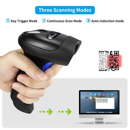 Handheld USB QR Barcode Scanner Reader for Computers, NetumScan Handheld Wired Automatic 1D 2D Image Bar Code Scanners for Mobile Payment, Store, Supermarket, Warehouse